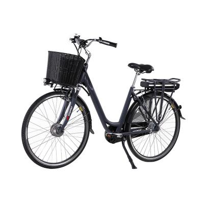 China Factory Directly Aluminum Alloy City Bike 250w 36v Lithium Battery Electric Lightweight Women Retro City Ebike for sale