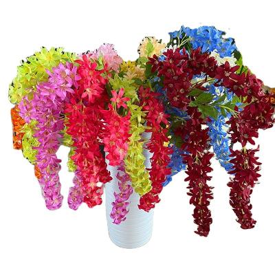 China 184 flowers on 3 long branches and 3 artificialflowers delonix regia cheap decorative artificial flower branches short branches 6 for sale