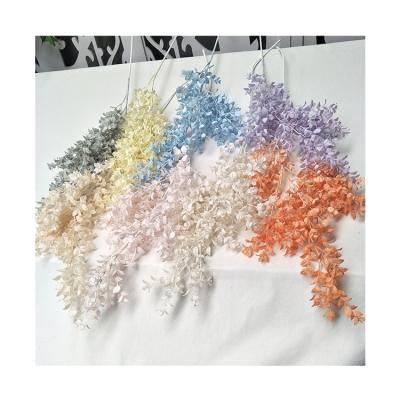 China China Manufacture Quality Glue Frost Mint Plastic Leaves Custom Decoration Artificial Plastic Flowers for sale