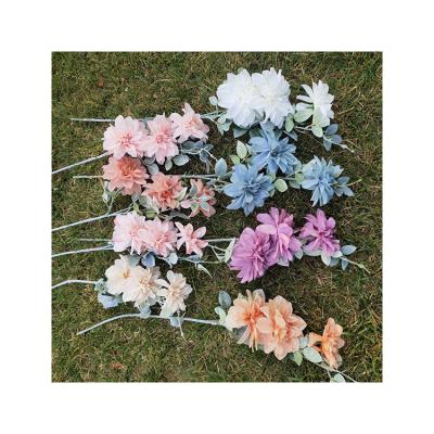 China High quality silk fabric made of beauty direct wholesale dahlias sleep pole good quality indoor artificial flowers for decoration for sale