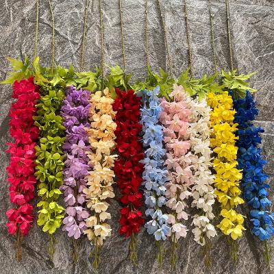 China With flowers 67 cm 42 flowers head delphinidin wholesale simple decor Markalo outdoor good quality artificial flowers for sale