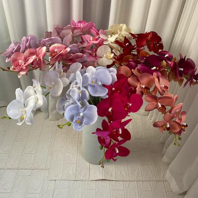 China 3 d print china factory good quality 9 - head link artificial Phalaenopsis wall flowers dekoration for wedding for sale