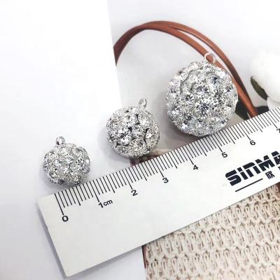 China Factory direct sale 1.5cm rhinestone crystal ball white diamond glass viable decoration DIY decoration DIY necklace bracelet high-end clothing for sale