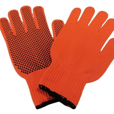 China Safety Work High Quality Hand Gloves PVC Dotted Gloves PVC Gloves Transparent Nylon for sale