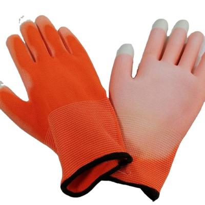 China Industrial Work Cotton Gloves Industrial PU Coated White Cotton Gloves Shell Manufacturer for sale