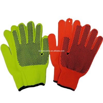 China Wholesale Used Widly PVC Dotted Cotton Gloves Non Slip Good Quality for sale