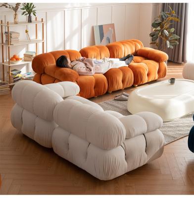 China (Others) 2021 hot sale modern classic fashion design 3 seater living room adjustable comfortable lamb fleece fabric terry sectional sofa for sale