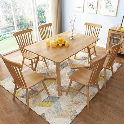 China High Quality Nordic Home Adjustable Modern Rectangle Corner Small Apartment Furniture Solid Wood Table (Other) Dining Table Set for sale