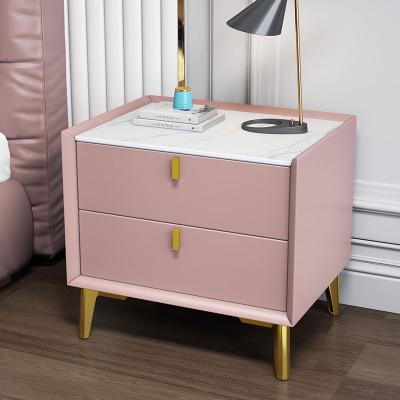 China Modern Bedroom Custom Double Drawer (the other) Adjustable Manufacturer of High Quality Nordic Style Two Pair Bedside Cabinet for sale