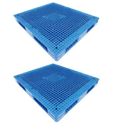 China Four Way Heavy Duty Double Face Pallet 1200x1000x150mm Solid Top Entry Plastic Pallets For Stretching for sale