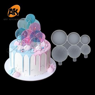 China Viable AK Love Heart Wedding Cake Dessert Epoxy Resin Silicone Molds for Cake Topper Flower Lollipop DIY Molds for Resin Craft Tools for sale