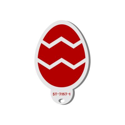 China Reusable AK Eggs Shaped Cookie Stencils for Cookie Decorating Diary Suppliers Easter Plastic Painting Drawing Stencils for sale