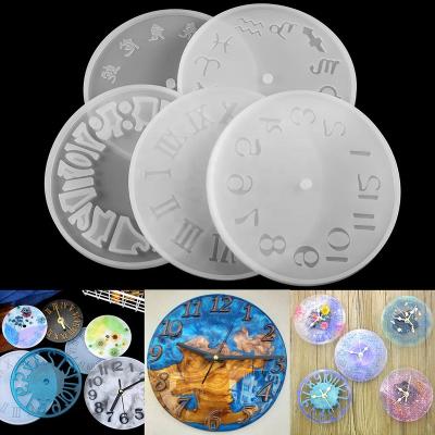 China Viable AK Silicone Molds For Resin Making Roman Numeral Clocks Resin Art Silicone Mold For Epoxy Resin Craft for sale