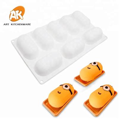 China Viable ART KITCHENWARE silicone mousse mold for dessert and cake small pillow mold baking frozen cake decorating tools for sale