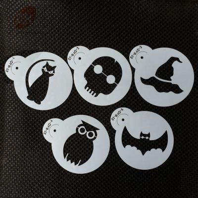 China Custom Airbrush Stencil AK 2.76in Halloween Viable Pumpkin Witch for Cookie Cafe Drawing Templates POT Cake Stencils ST-840 for sale