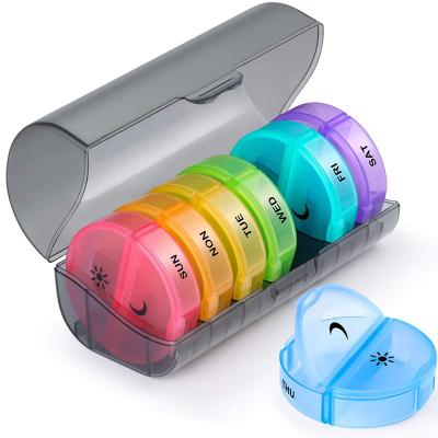 China Portable Pill Case for Travel OEM Pill Organizer 7 Day Weekly 2 Times a Day, Large Daily Pill Cases for Pills/Vitamin/Fish Oil/Supplements, Medication Case for sale