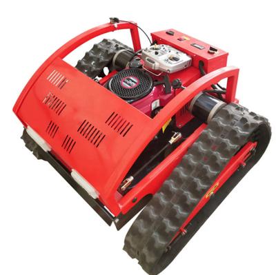 China 4-Stroke In Front Crawler Lawn Mower Multifunctional Remote Control Small Lawnmower for sale