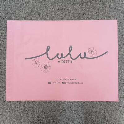 China Recyclable Custom Poly Logo Self Adhesive Courier Pink Mailers Recycle Material Mailing Bags For Clothing Black Envelope Bag for sale