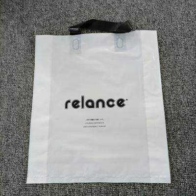 China Recyclable Wholesale Custom Black Plastic Bag With Gold Handle And Custom Printed Logo Manufacturer Shopping Plastic Bags for sale