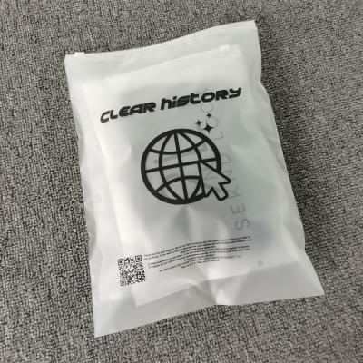 China Eco Friendly Recyclable Hot Selling Resealable Zipper Clothing Packaging Frosted Plastic Zipper Lock Bag for sale