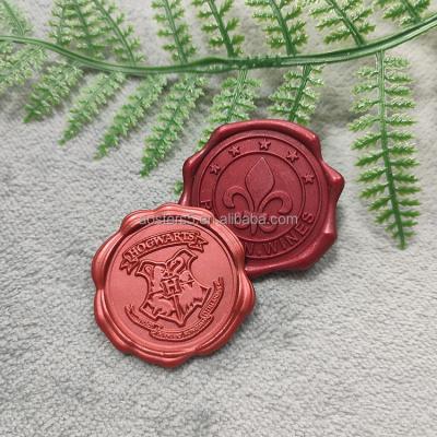 China Luxury Self Adhesive Decoration Wax Stamp Stickers, Envelope Label Rectangle Wax Sticker, 3d Embossed Wax Seal Custom Wedding Sticker for sale