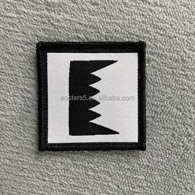 China Washable Iron On Soccer Team Name Logo Machine Woven Custom Fabric Patch And Badge For Uniform Clothing for sale