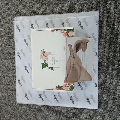 China Custom Printed Tissue Paper Biodegradable Logo Gift Wrapping Paper Clothing for sale