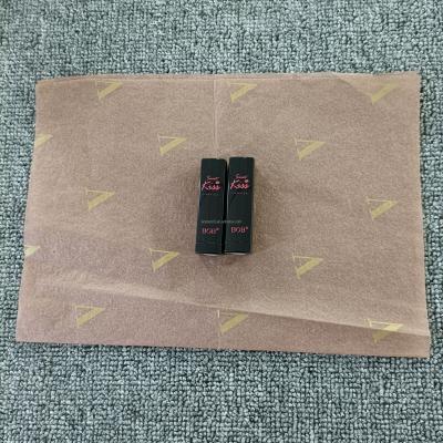 China Custom Printing Biodegradable Logo Gift Wrapping Paper Clothing Black Tissue Paper With Gold Logo Printing for sale