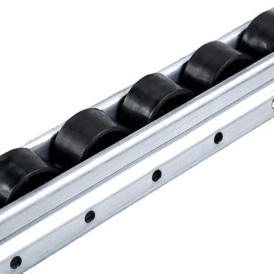 China Industrial Factory Iron Roller Track Flow Rail 0.8 Mm Thickness Sheet Metal Roller Track For Sliding Shelf Rack System for sale