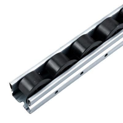 China Factory Factory Flow Rack Roller Track Slide Beams Rail Connector With Aluminum Alloy Coated Roller Track for sale