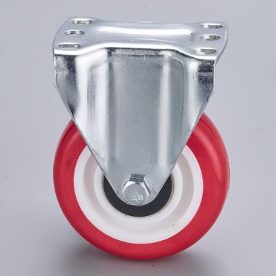 China Medium Size Rigid Castors Wheels Furniture Office Industrial Plug - In Polyurethane Casters for sale