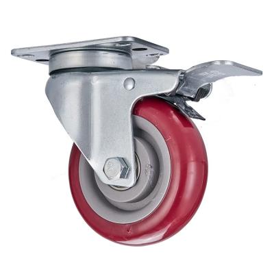 China PIVOTING 4 Inch Blue Swivel Furniture Casters 100Mm Zinc Luggage Caster Wheels / Chrome Caster for sale