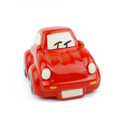 China European style cartoon porcelain car savings bank the creative hand-painted simulation ceramic car bank coin car piggy bank for sale