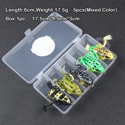 China Soft Fishing Lure Kit Snakehead Frog Lures Set Fishing Lure Box for sale