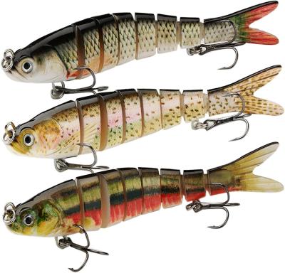 China 8 Segmented Fishing Lure Kit  Multi Jointed Hard Bait Sinking Swimbait for sale