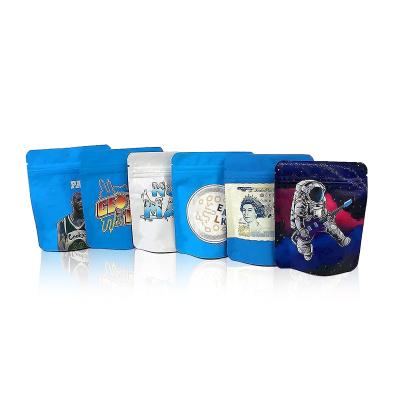 China Recyclable Custom printed resealable smell proof 3.5g mylar bag moisture proof zipper food packaging stand up pouch bag for sale