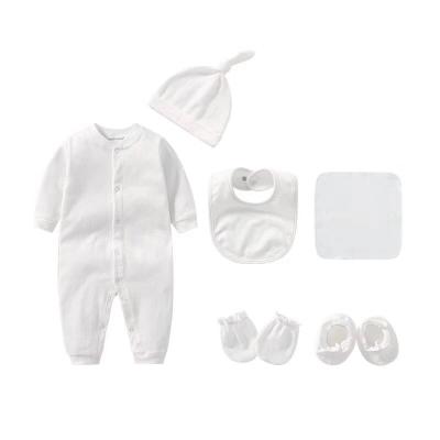 China Wholesale Newborn Long Sleeve Baby Bodysuit Solid Color Gift Set for sale