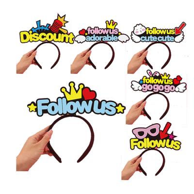 China FOR PARTY/FESTIVALBIRTHDAY Live Show Custom Follow Me hair accessories kids cute non woven fabric headband festival party headbands non felt fabric leaves for sale