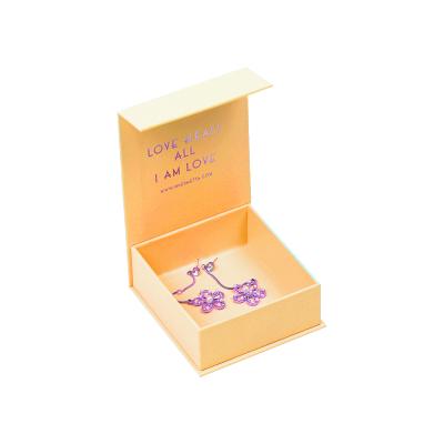 China Recycled Art Paper Packaging Box With Jewelry Custom Paper Cardboard Materials Small Pink Logo for sale