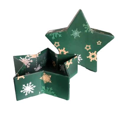 China Art Paper Lid And Base Structure Odd Star Gray Shape Board Recyclable Custom Printing Green Gift Boxes for sale