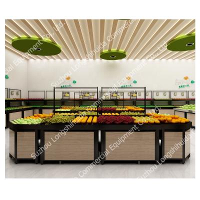 China Good quality double sided look better stand vegetable and fruit vegetable display stand made in China for sale