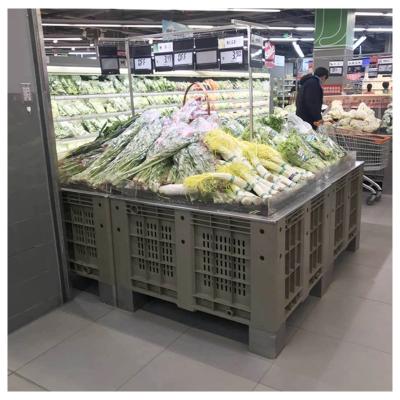 China Mesh Large Capactity Moving Plastic Transport Crate for sale