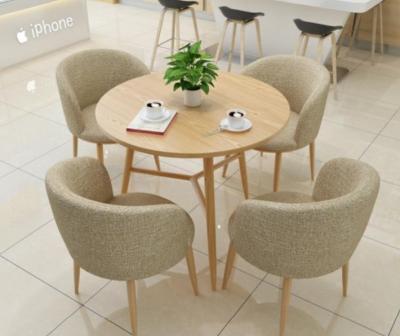 China Solid wood wooden round table fashion meeting table chair and chairs coffee table for sale for sale