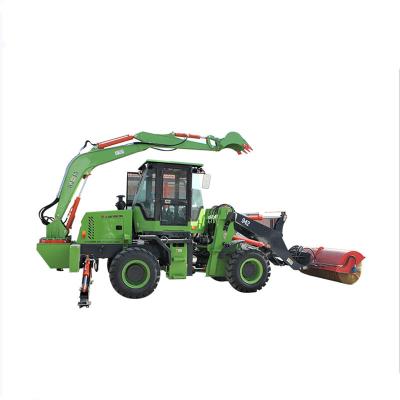 China Garment Shops New Product 2021 Hot Selling Popular Multi Function Backhoe Loader With Broom for sale