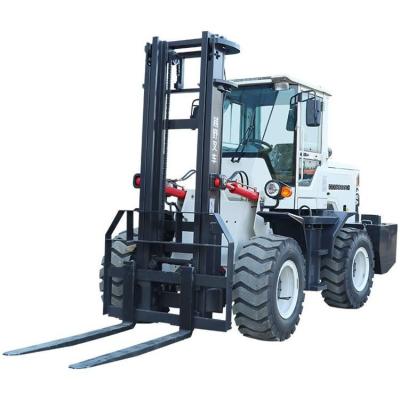 China Building Material Shops Engineering Machinery Elite 4WD 3.5 Ton Rough Terrain Forklift High Ground Clearance Forklift for sale