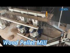 Full Automatic Wood Pellet Mill Plant 15t/h Flat Die No Dust