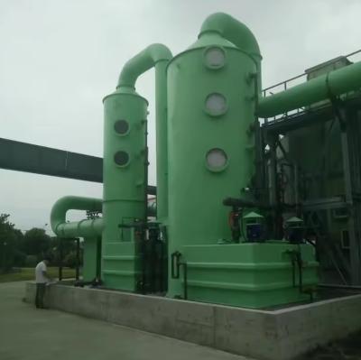 China Waste Flue Gas Desulfurization Scrubber / Gas Cleaner Industrial Fiberglass GRP FRP Tower for sale