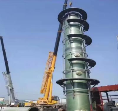 China Torre de absorción de fibra de vidrio industrial GRP de purificación Frp para equipos de tratamiento de gases ácidos residuales en venta