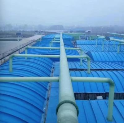 China Cubierta de lluvia de FRP Cubierta de aguas residuales de FRP Cubierta arqueada Colección de olores Arco sellado de gases de escape Anti olor en venta