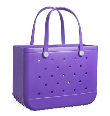 China Fashion Summer Custom Rubber Totes Fashion Women Big Fail Tote Eva Bags Waterproof for sale